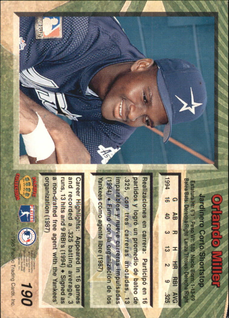 B1554- 1995 Pacific Baseball Cards 1-250 +Rookies -You Pick- 15+ FREE US SHIP - Picture 327 of 447