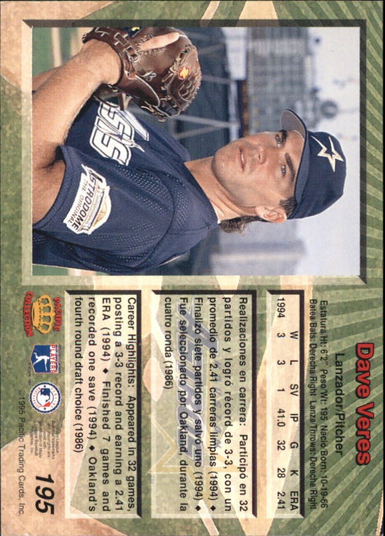 B1554- 1995 Pacific Baseball Cards 1-250 +Rookies -You Pick- 15+ FREE US SHIP - Picture 337 of 447