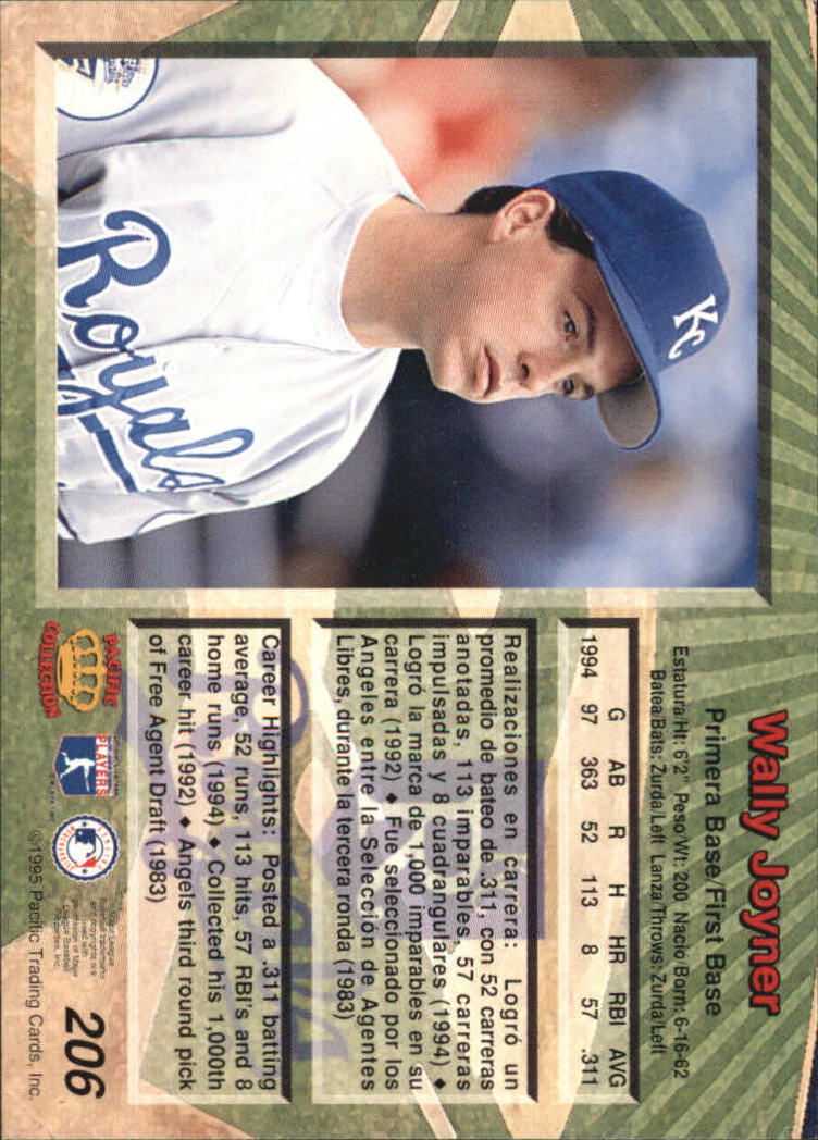 B1554- 1995 Pacific Baseball Cards 1-250 +Rookies -You Pick- 15+ FREE US SHIP - Picture 359 of 447