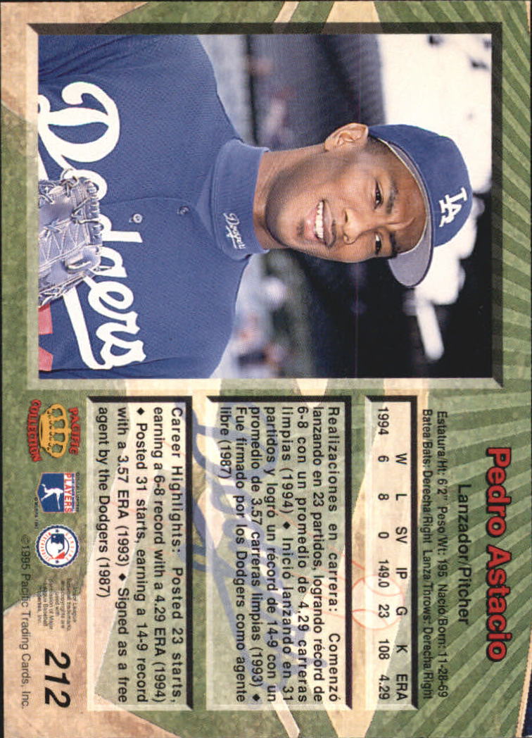 B1554- 1995 Pacific Baseball Cards 1-250 +Rookies -You Pick- 15+ FREE US SHIP - Picture 371 of 447