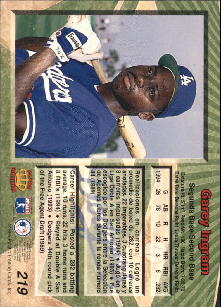 B1554- 1995 Pacific Baseball Cards 1-250 +Rookies -You Pick- 15+ FREE US SHIP - Picture 353 of 413