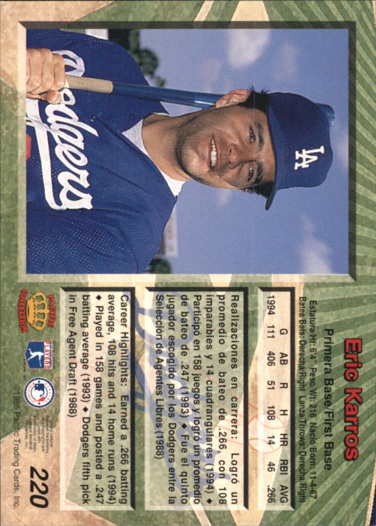 B1554- 1995 Pacific Baseball Cards 1-250 +Rookies -You Pick- 15+ FREE US SHIP - Picture 355 of 413