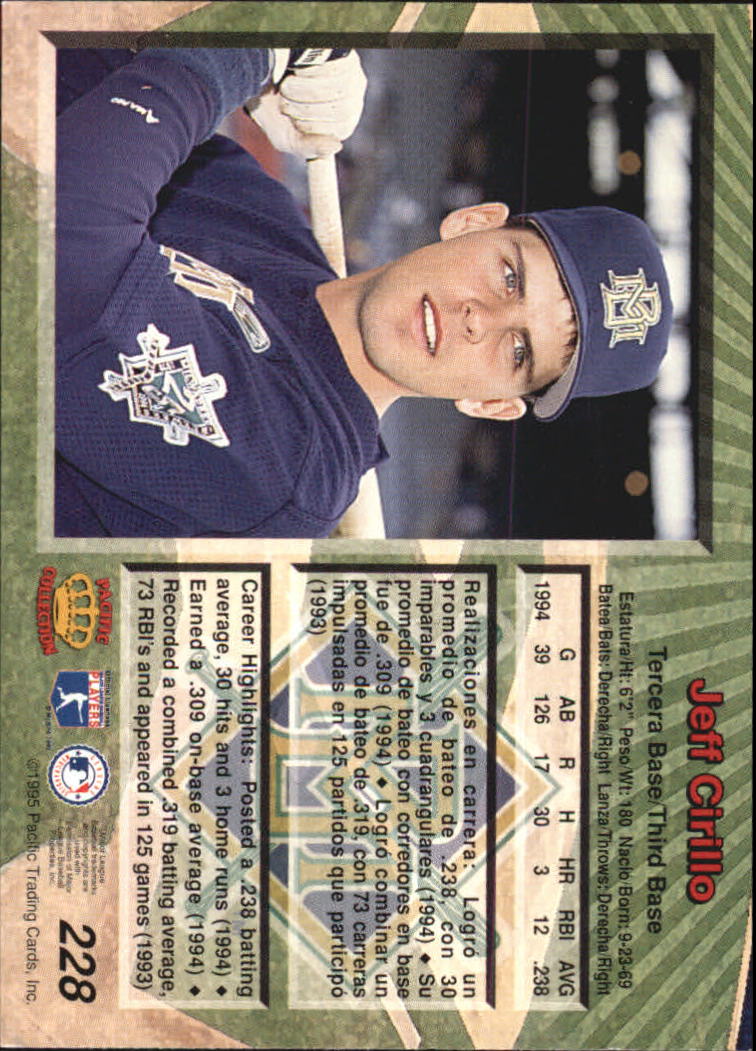 B1554- 1995 Pacific Baseball Cards 1-250 +Rookies -You Pick- 15+ FREE US SHIP - Picture 371 of 413