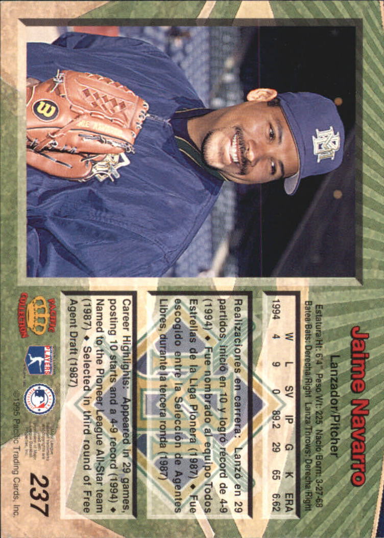 B1554- 1995 Pacific Baseball Cards 1-250 +Rookies -You Pick- 15+ FREE US SHIP - Picture 389 of 413