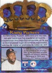 1995 Pacific Gold Crown Die Cuts #14 Kirby Puckett back image