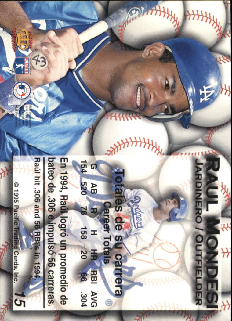 1995 Pacific Gold Prisms #15 Raul Mondesi back image