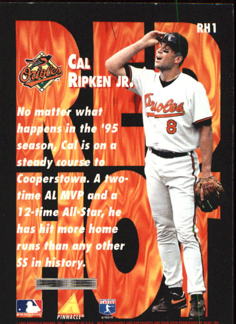1995 Pinnacle Red Hot #RH1 Cal Ripken back image