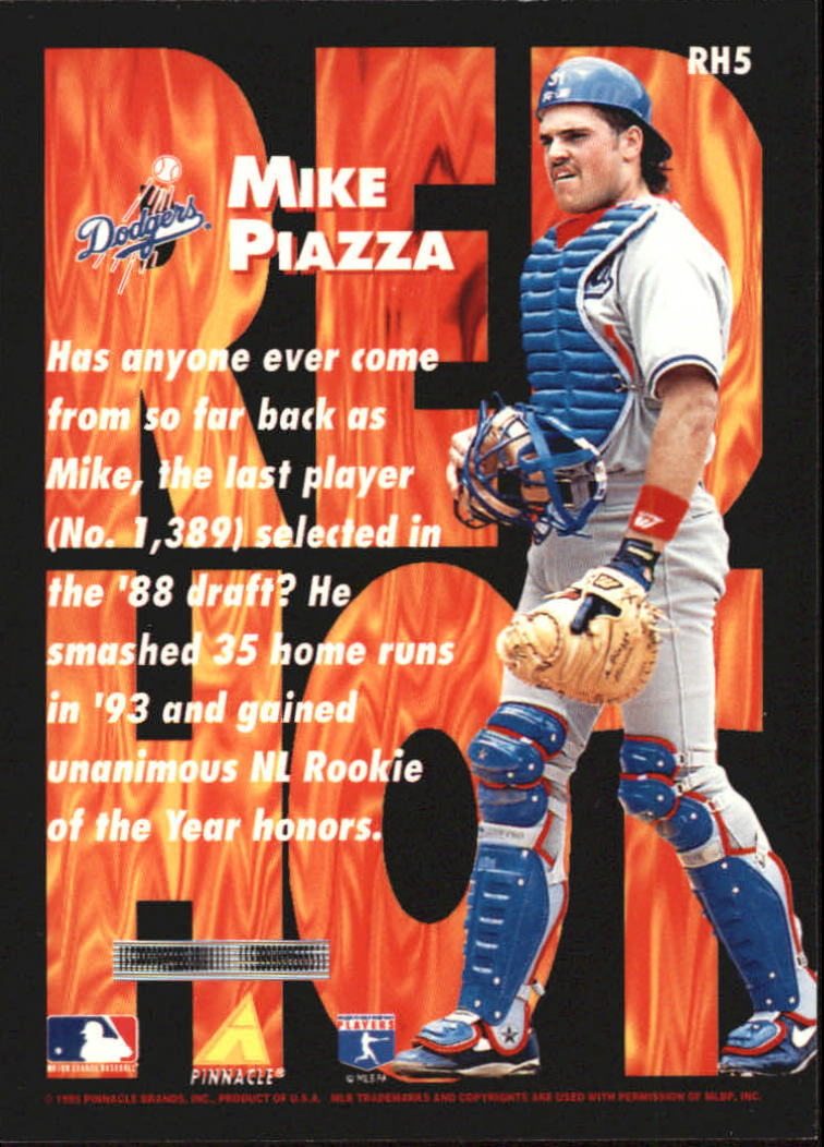 1995 Pinnacle Red Hot #RH5 Mike Piazza back image