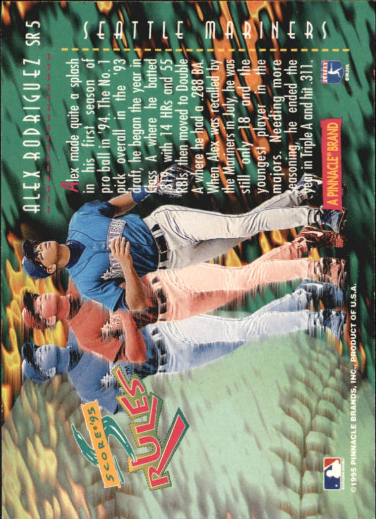 1995 Score Rules #SR5 Alex Rodriguez back image