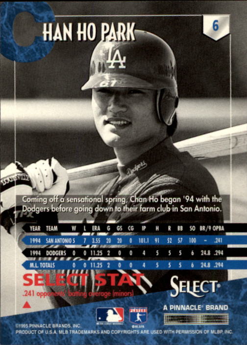 1995 Select (Pinnacle) Baseball "Main Set" Base Cards - Picture 13 of 472