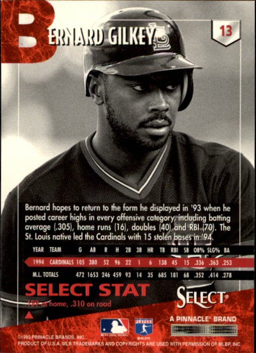 1995 Select (Pinnacle) Baseball "Main Set" Base Cards - Picture 25 of 472