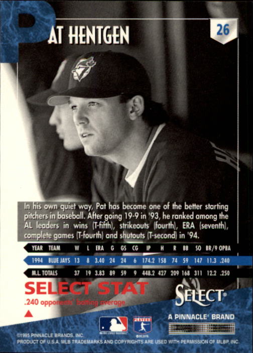 1995 Select (Pinnacle) Baseball "Main Set" Base Cards - Picture 51 of 472