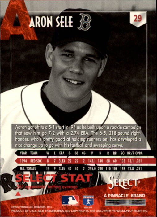 1995 Select (Pinnacle) Baseball "Main Set" Base Cards - Picture 57 of 472