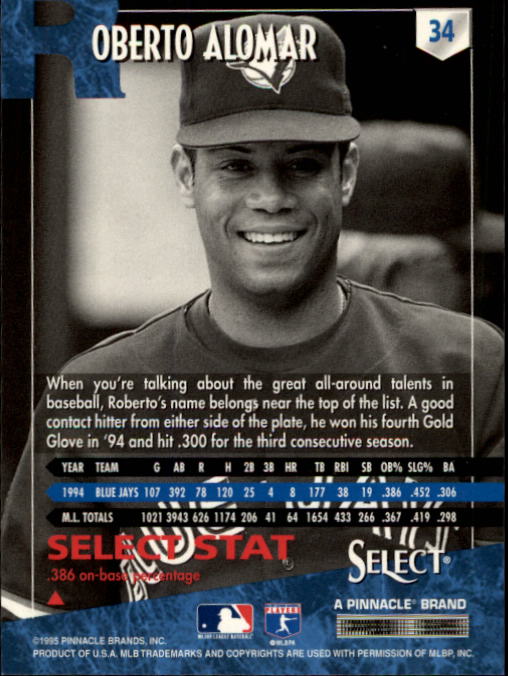 1995 Select (Pinnacle) Baseball "Main Set" Base Cards - Picture 67 of 472