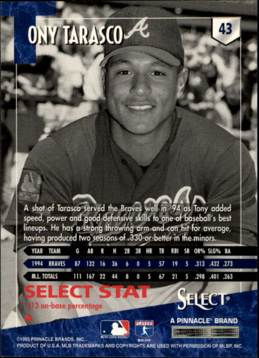 1995 Select (Pinnacle) Baseball "Main Set" Base Cards - Picture 83 of 472