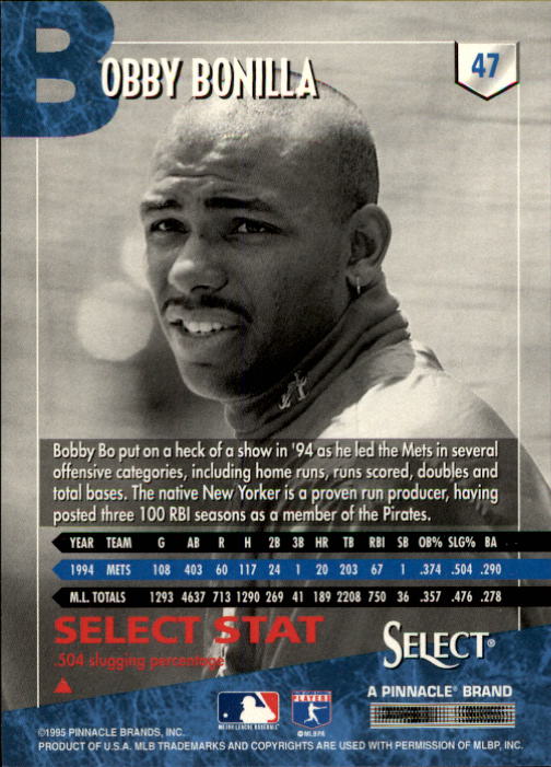 1995 Select (Pinnacle) Baseball "Main Set" Base Cards - Picture 91 of 472