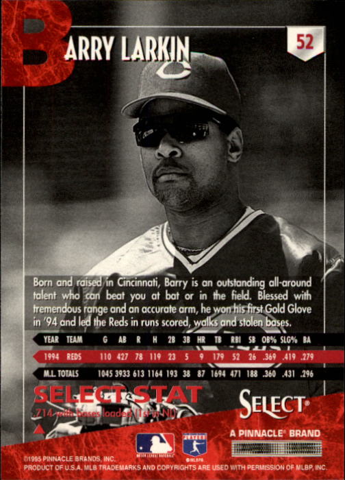 1995 Select (Pinnacle) Baseball "Main Set" Base Cards - Picture 99 of 472