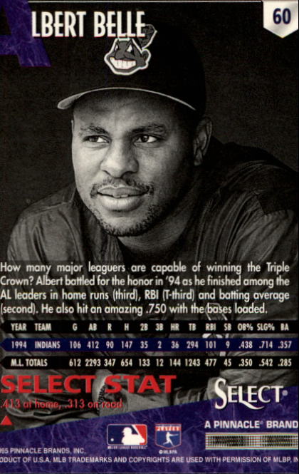 1995 Select (Pinnacle) Baseball "Main Set" Base Cards - Picture 113 of 472