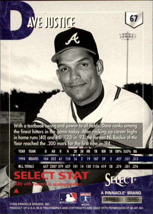 1995 Select (Pinnacle) Baseball "Main Set" Base Cards - Picture 127 of 472