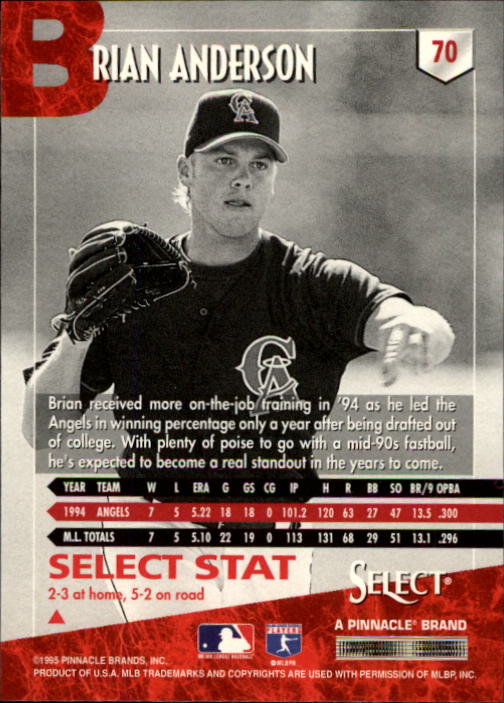 1995 Select (Pinnacle) Baseball "Main Set" Base Cards - Picture 133 of 472