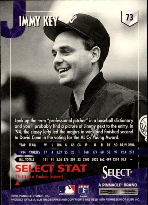 1995 Select (Pinnacle) Baseball "Main Set" Base Cards - Picture 139 of 472