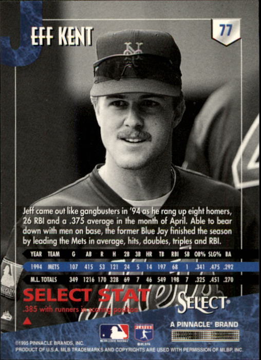 1995 Select (Pinnacle) Baseball "Main Set" Base Cards - Picture 145 of 472