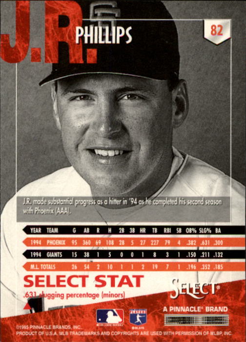 1995 Select (Pinnacle) Baseball "Main Set" Base Cards - Picture 157 of 472