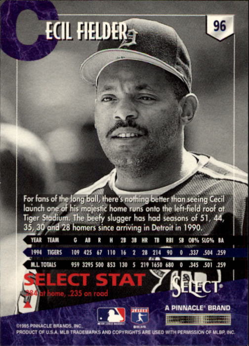 1995 Select (Pinnacle) Baseball "Main Set" Base Cards - Picture 183 of 472