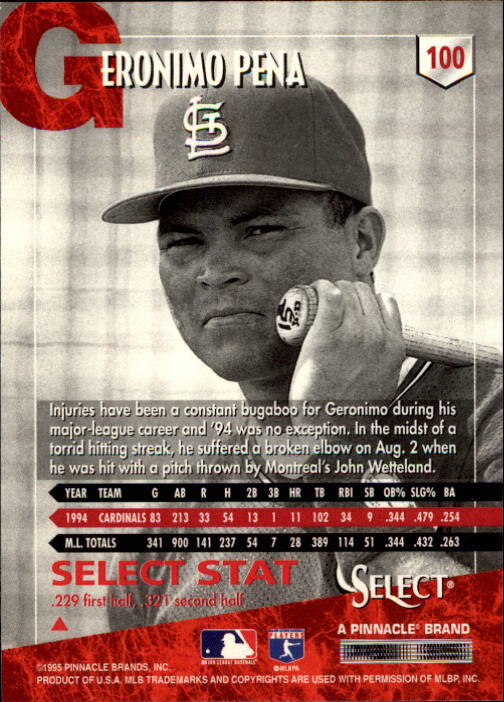 1995 Select (Pinnacle) Baseball "Main Set" Base Cards - Picture 191 of 472