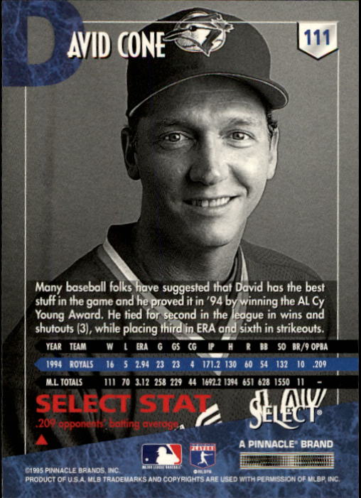 1995 Select (Pinnacle) Baseball "Main Set" Base Cards - Picture 212 of 472