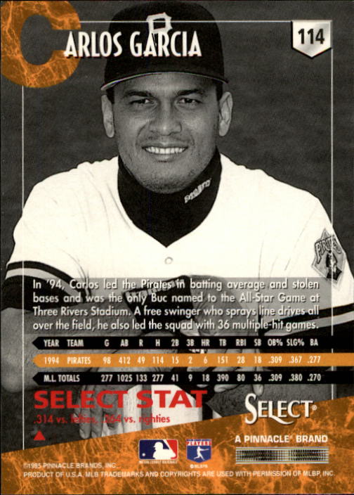 1995 Select (Pinnacle) Baseball "Main Set" Base Cards - Picture 218 of 472