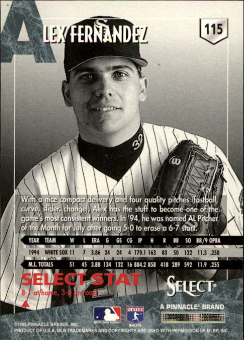 1995 Select (Pinnacle) Baseball "Main Set" Base Cards - Picture 220 of 472