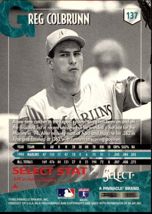 1995 Select (Pinnacle) Baseball "Main Set" Base Cards - Picture 262 of 472