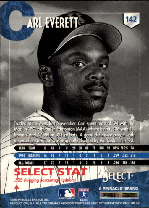1995 Select (Pinnacle) Baseball "Main Set" Base Cards - Picture 270 of 472