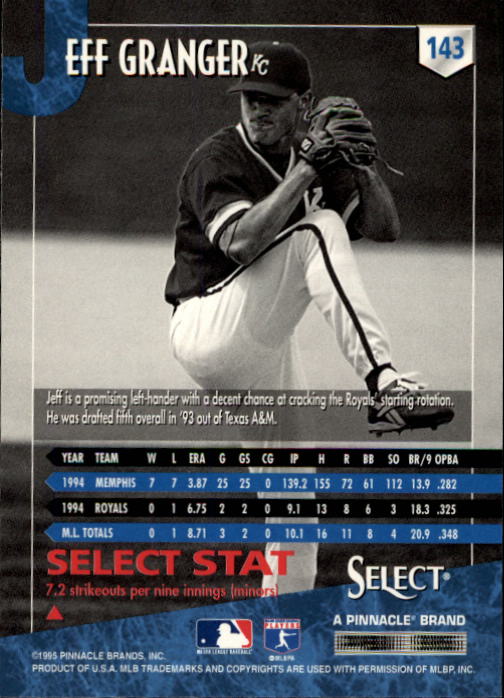1995 Select (Pinnacle) Baseball "Main Set" Base Cards - Picture 272 of 472