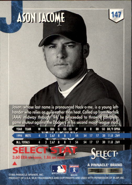 1995 Select (Pinnacle) Baseball "Main Set" Base Cards - Picture 278 of 472