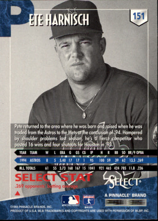 1995 Select (Pinnacle) Baseball "Main Set" Base Cards - Picture 286 of 472