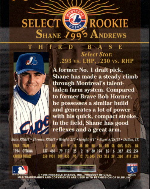 1995 Select (Pinnacle) Baseball "Main Set" Base Cards - Picture 320 of 472