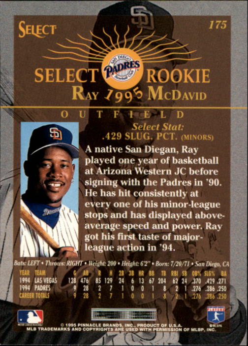 1995 Select (Pinnacle) Baseball "Main Set" Base Cards - Picture 328 of 472
