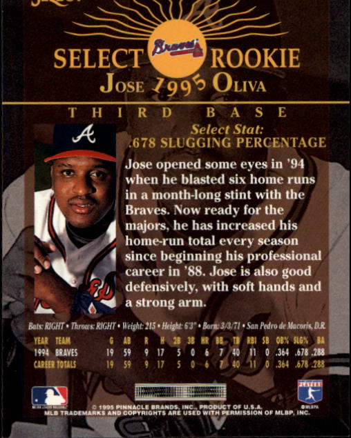 1995 Select (Pinnacle) Baseball "Main Set" Base Cards - Picture 338 of 472