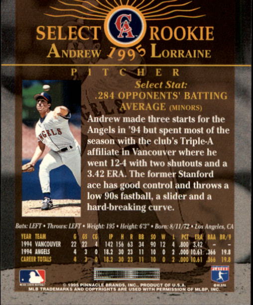 1995 Select (Pinnacle) Baseball "Main Set" Base Cards - Picture 364 of 472