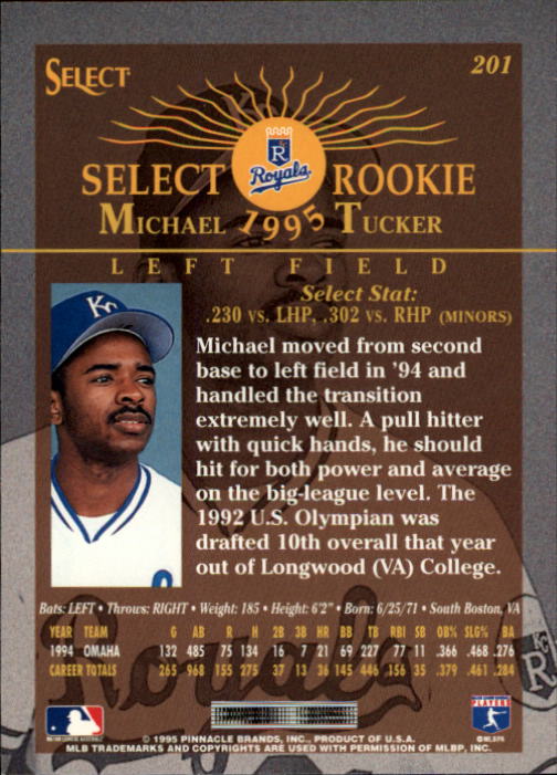 1995 Select (Pinnacle) Baseball "Main Set" Base Cards - Picture 376 of 472