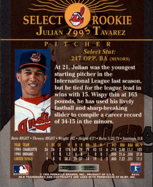 1995 Select (Pinnacle) Baseball "Main Set" Base Cards - Picture 382 of 472