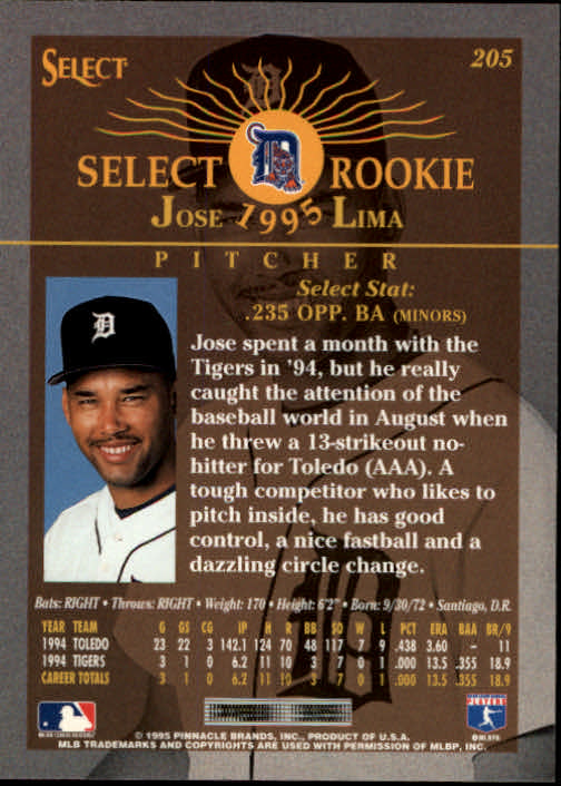 1995 Select (Pinnacle) Baseball "Main Set" Base Cards - Picture 384 of 472