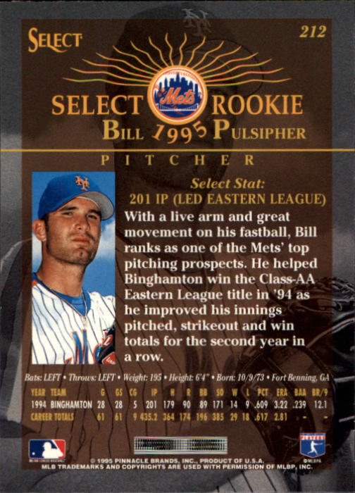 1995 Select (Pinnacle) Baseball "Main Set" Base Cards - Picture 398 of 472