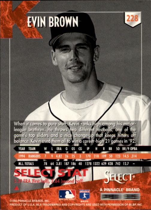 1995 Select (Pinnacle) Baseball "Main Set" Base Cards - Picture 426 of 472