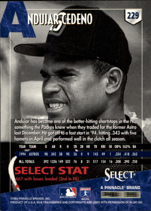 1995 Select (Pinnacle) Baseball "Main Set" Base Cards - Picture 428 of 472
