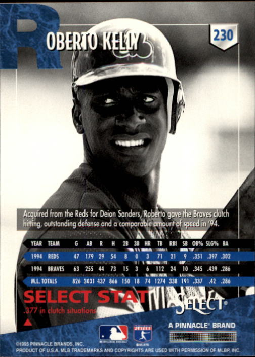 1995 Select (Pinnacle) Baseball "Main Set" Base Cards - Picture 430 of 472