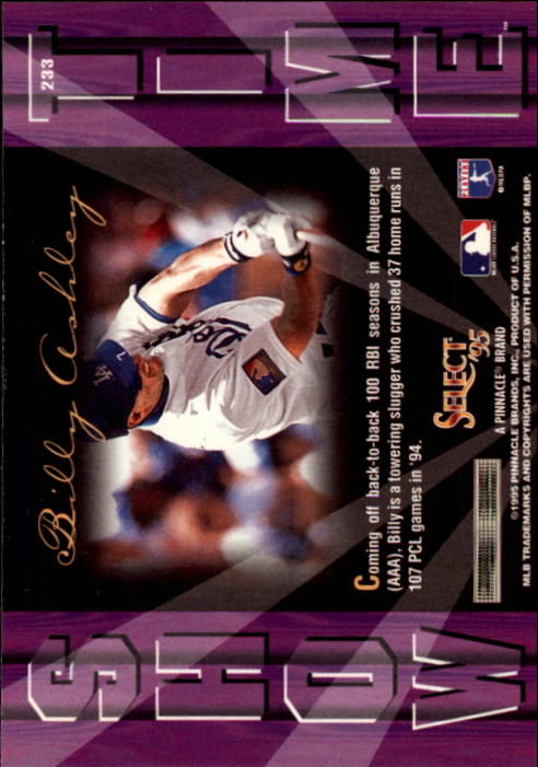 1995 Select (Pinnacle) Baseball "Main Set" Base Cards - Picture 436 of 472
