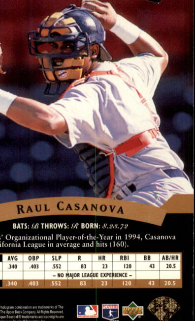 1995 SP #20 Raul Casanova FOIL RC back image
